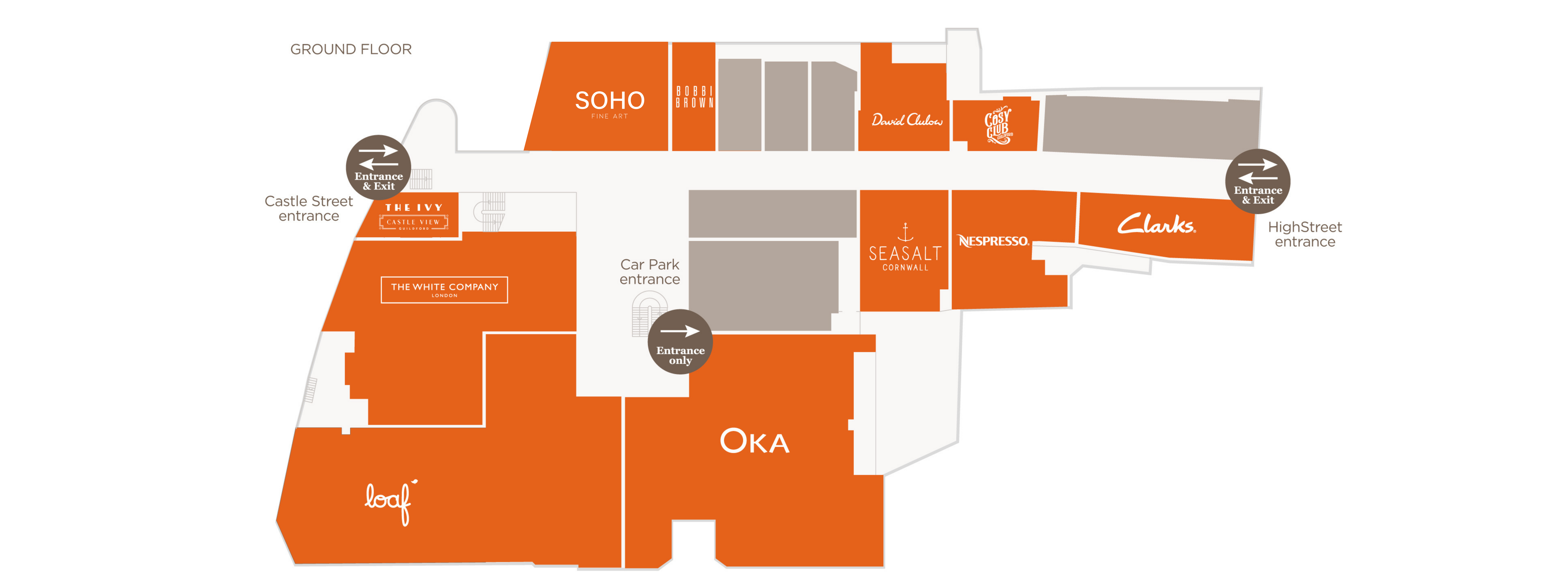 Guildford Shopping Centre Map Tunsgate Quarter - Map